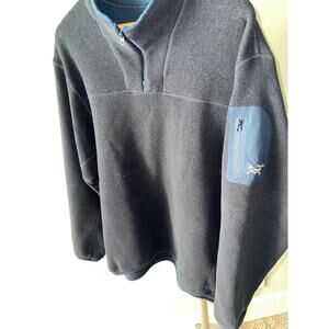Arc’teryx Polartec Fleece Quarter-Zip Pullover Black Size XL
